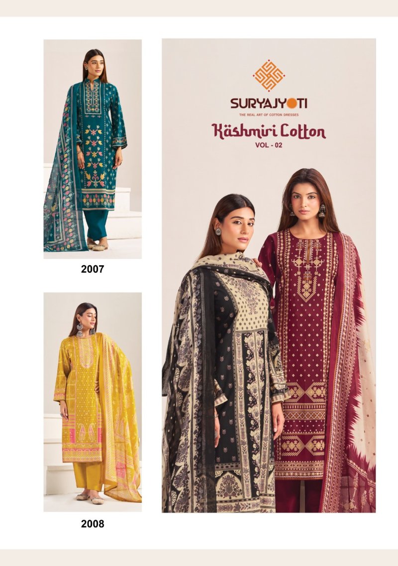 Kashmiri Cotton Vol 2 By Suryajyoti Cotton Printed Dress Material 
